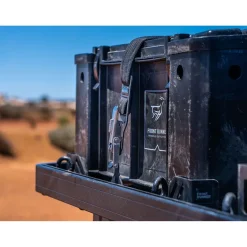 [LOCKABLE STORAGE BOX STRAP DOWN]